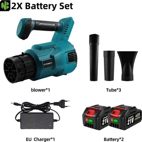 Souffleur de feuilles sans fil - X11 - Moteur sans balais - 3 vitesses - 18 V - 2 batteries - 30 000 tr/min - Orange