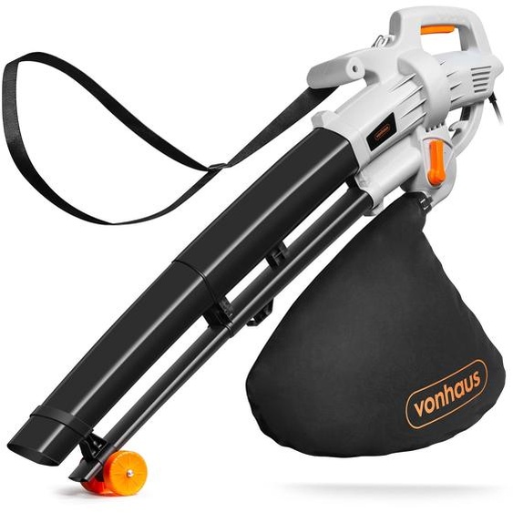 Souffleur et aspirateur de feuilles 3000W, 3-en-1, sac de 35L, noir