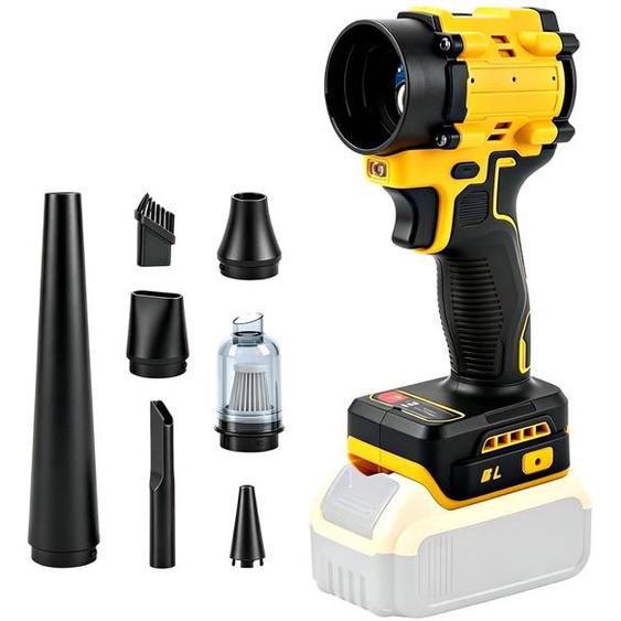Souffleur et aspirateur sans fil 2-en-1, 85 000 tr/min, 5 buses