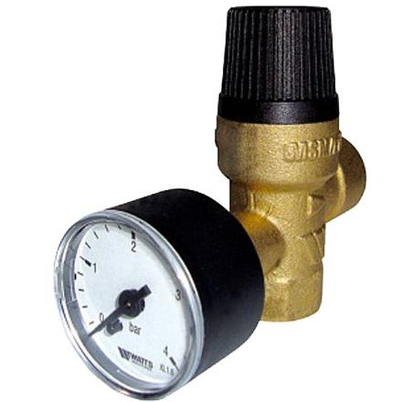 Soupape chauffage avec manomètre MSM/E-30 double femelle 1/2 - WATTS - L02101334