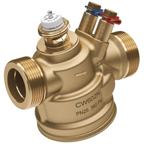 Soupape de régulation indépendante de la pression, DN25, 220–2200 l/h, raccordement G 1/4, avec raccords de mesure, PN25, 1 pièce.
