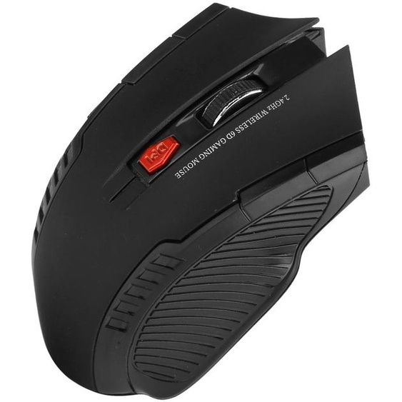 Souris sans fil 2,4 GHz, 3 niveaux de réglage, optique, périphérique externe pour ordinateur avec récepteur USB, noir
