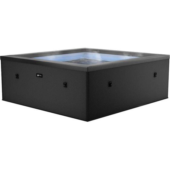 Spa – Celestia – Semi-Rigide, carré, 6 Places, Coloris Charcoal Black – SP-CLS6-CB - Netspa