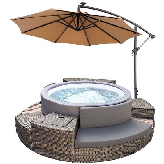Spa NETSPA VITA PREMIUM + 5 mobiliers + parasol complet