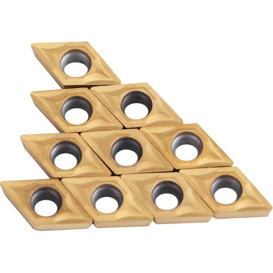 Spacnana, ensemble de 10 inserts en carbure de tungstène pour outils CNC, fraiseuses et tours, avec boîtier, pour lusinage de surfaces métalliques. Convient pour lacier et lacier inoxydable
