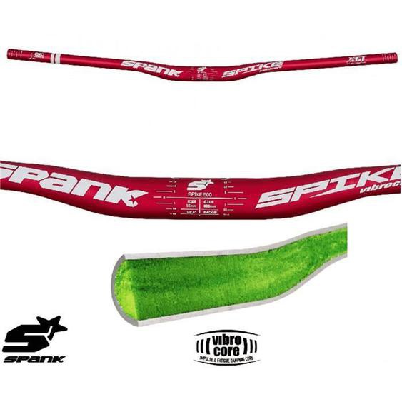 SPANK Cintre Spank SPIKE 800 Vibrocore, rise 15mm, rouge/blanc Blanc