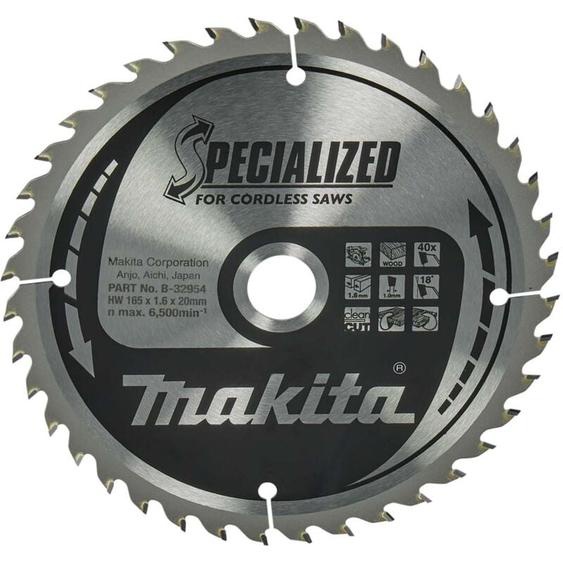 Accessoires - Lame de scie circulaire à bois 165x20 mm, 40 dents B-32954 - Makita