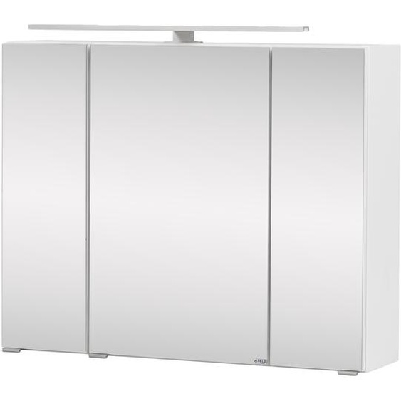 Spiegelschrank Stockholm in Matt Weiß - 80x64x20 (BxHxT)