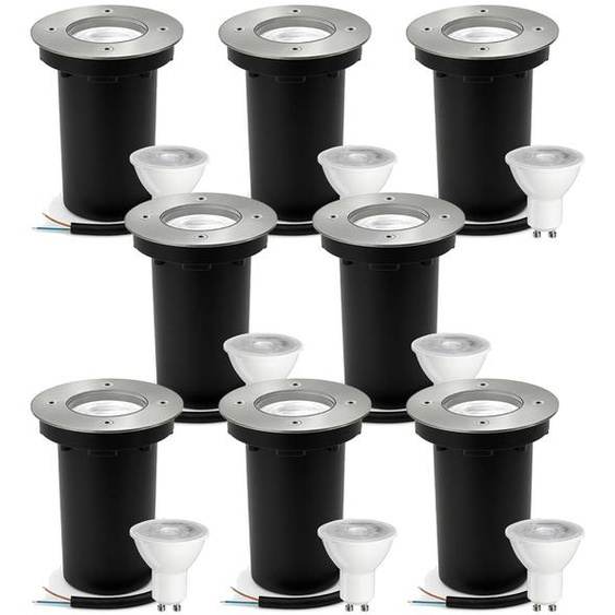 Spot encastrable extérieur - Spot encastré extérieur acier inoxydable - Acier inoxydable 304 - IP67 - GU10 - Argent