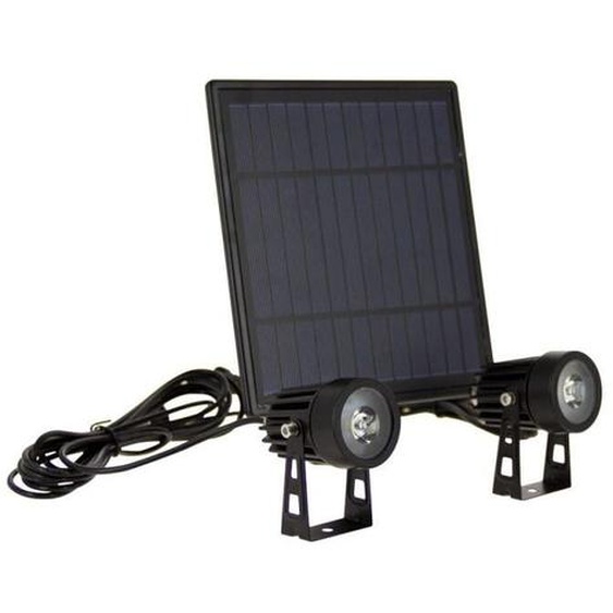 Spot led extérieur solaire, piquet, double tête, 450 Lumens, IP44 - PACK2PSO350 - Xanlite