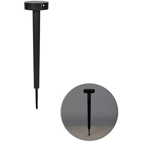 Spot pin design noir avec LED et variateur IP55 solaire - Fiorina