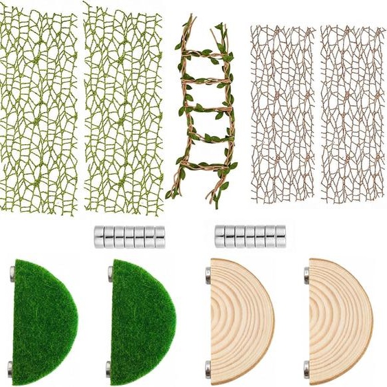 Springspin Habitat Dekoration, 4 plateformes, en fibres de chanvre naturelles, pour terrariums