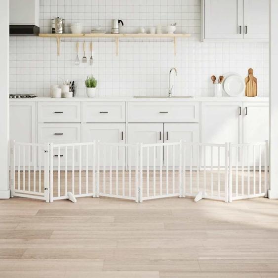 Stabli Möbel 6-pièces porte pour chien pliable blanc 300 cm bois massif sapin - Niches CC2694094 1parcel