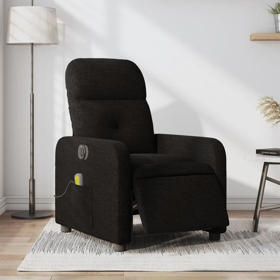 Stabli Möbel Massagesessel Elektrisch Schwarz Stoff - Fauteuil TV & Relax CC1497368 2parcel