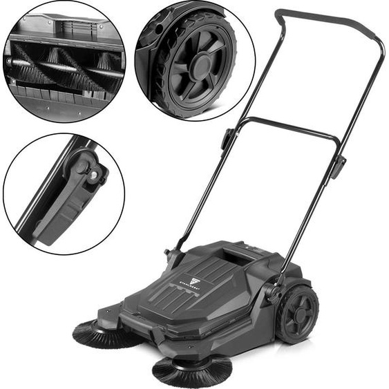 STAHLWERK Balayeuse SL-20 ST avec largeur de balayage de 650 mm et capacité de 20 l