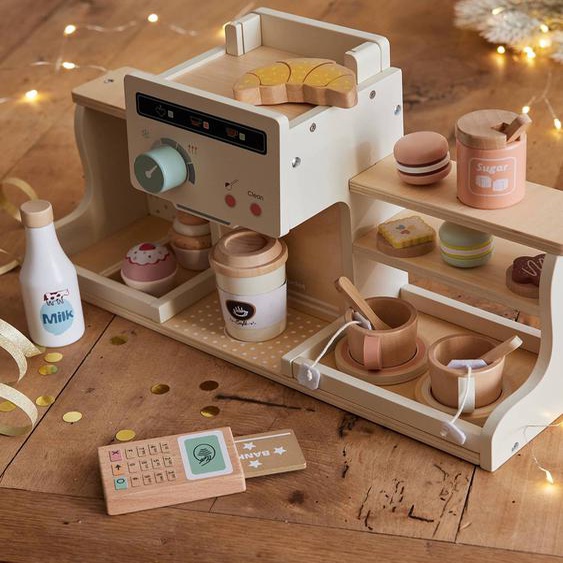 Stand de café en bois FSC® écru