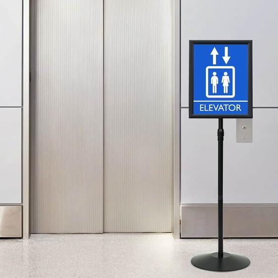 Stand de Poster sur Pied Noir a3 Aluminium et PVC