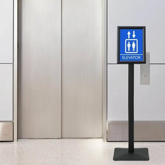 Stand de Poster sur Pied Noir a4 Aluminium et PVC