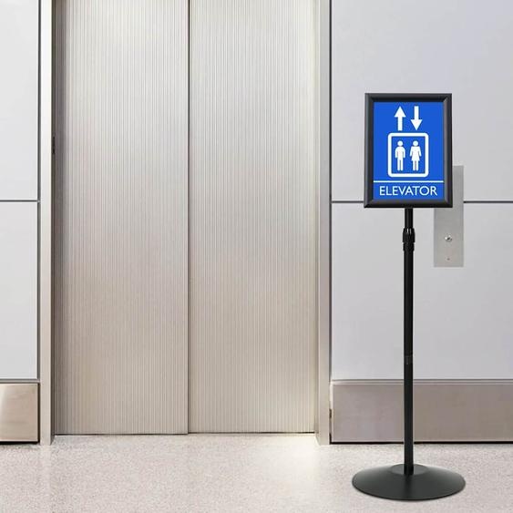 Stand de Poster sur Pied Noir a4 Aluminium et PVC