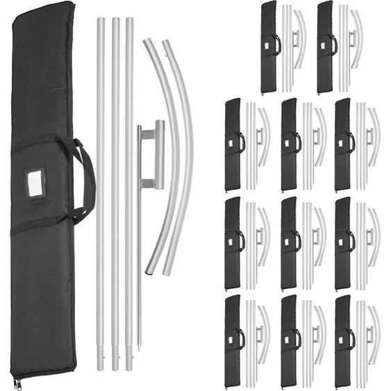 Standard taille polyester Swooper drapeau 12 x 6 STK 16 pieds signe bannière alliage daluminium, 4,3 m Swooper drapeau panneau publicitaire avec kit de mât de drapeau et piquet de terre panneau publicitaire slogan drapeaux