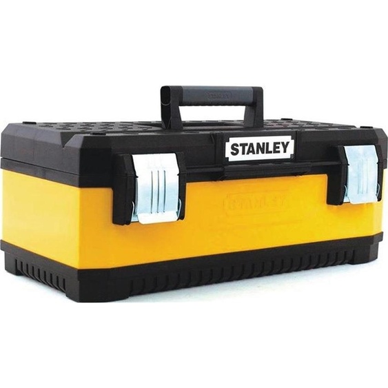 Stanley 1-95-612 boîte à outils métal, plastique noir, jaune