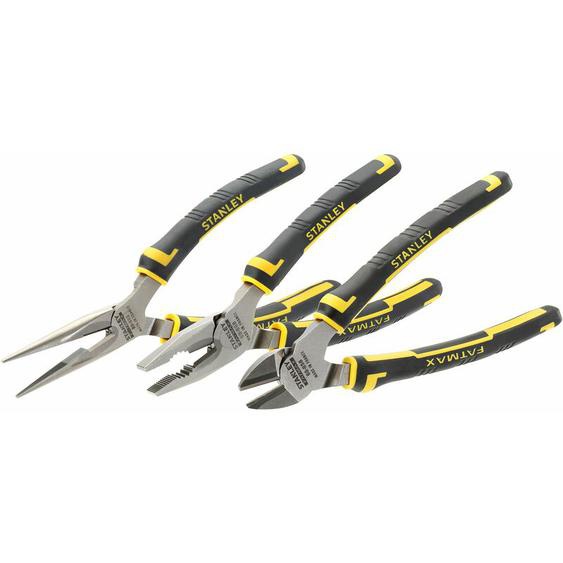 Coffret de 3 pinces MaxSteel - Universelle 165 mm - Coupante Diagonale 165 mm - Bec Long Droit 155 mm Stanley 4-84-488