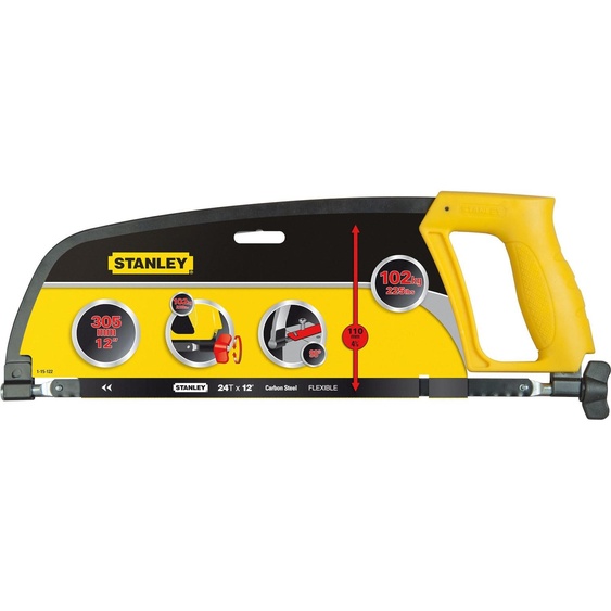 Monture scie à métaux poignée revolver STANLEY - 1-15-122