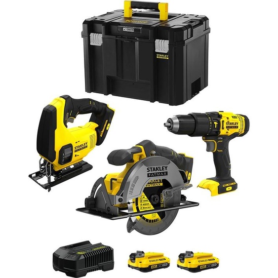 STANLEY FatMax Kit SVK302 (SFMCS600 + SFMCS500 + SFMCD711 + 2 x 2.0 Ah + Ladegerät + TSTAK VI)