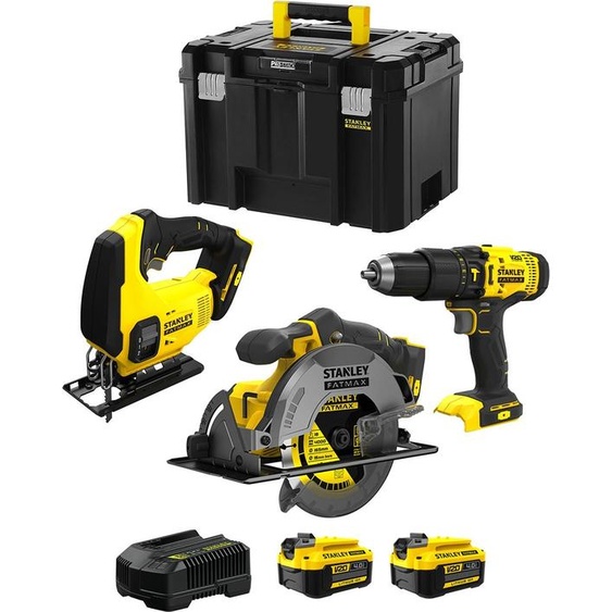 STANLEY FatMax Kit SVK303 (SFMCS600 + SFMCS500 + SFMCD711 + 2 x 4.0 Ah + Ladegerät + TSTAK VI)
