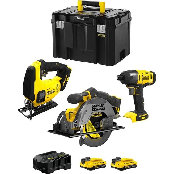 STANLEY FatMax Kit SVK304 (SFMCS600 + SFMCS500 + SFMCF800 + 2 x 2.0 Ah + Ladegerät + TSTAK VI)