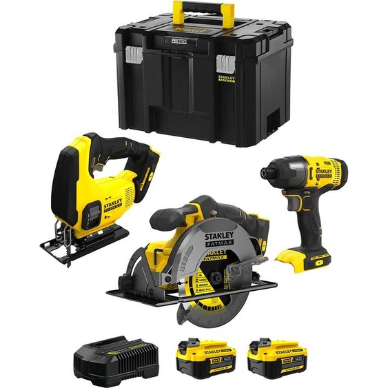STANLEY FatMax Kit SVK305 (SFMCS600 + SFMCS500 + SFMCF800 + 2 x 4.0 Ah + Ladegerät + TSTAK VI)