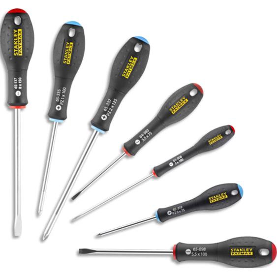 STANLEY Jeu 7 tournevis 2 electricien + 2 mécanicien + 3 Pozidriv