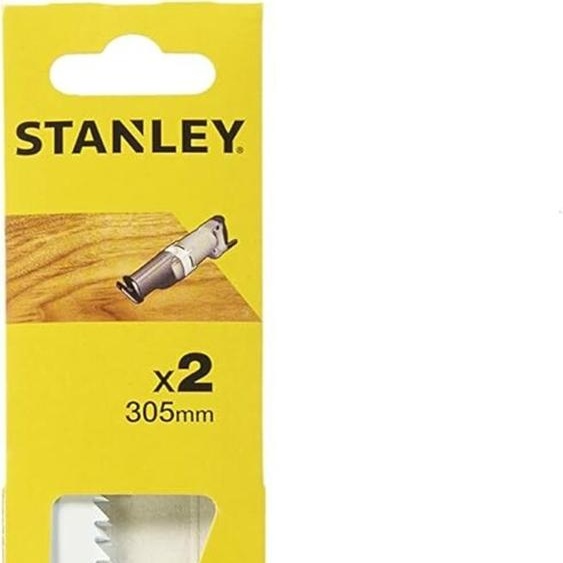 Stanley STA21252-XJ Lames de scie sabre HCS, finition fine, 305 mm, bois, 2 pièces