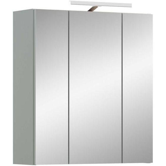 Star armoir de salle de bain avec miroir avec éclairage 3 portes miroir chêneReproduction.