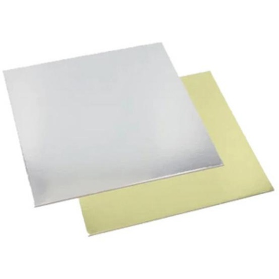 STARPAK Plat à gâteau rectangulaire, 300 x 400 mm, or/argent