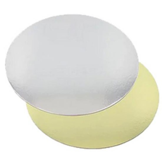 STARPAK Plat à gâteau rond, diamètre: 280 mm, or/argent