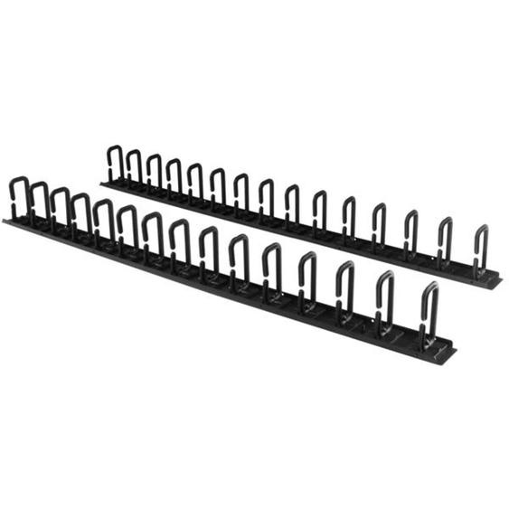 StarTech.com Panneau de gestion de câbles 0U de 1,8 m pour rack - Guide-câbles avec anneaux, Noir, Acier, 40U, 1727,2 mm, 50 mm, 87 mm CMVER40UD