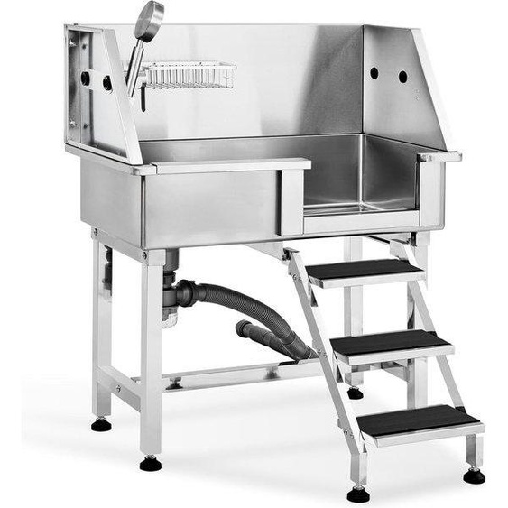 Station de lavage professionnelle pour chiens - RVS - Station de lavage pour chiens - max. 100 kg - Système de lavage et de soins pour chiens