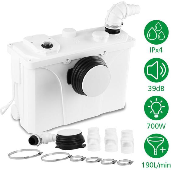 Station de relevage Eaux usées wc 700W Broyeur sanitaire Eaux chargées Pompage - Swanew