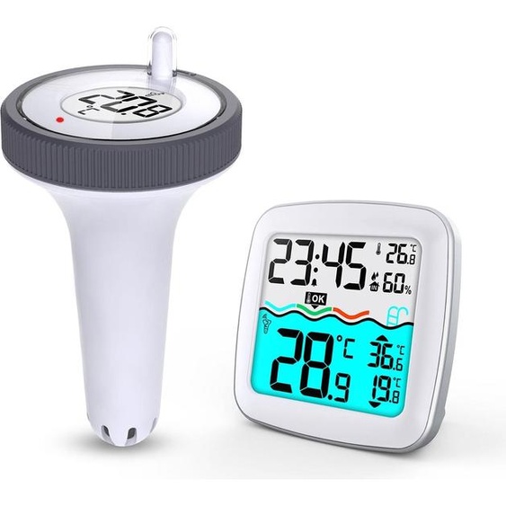 Station météo avec capteur de piscine BD-913 blanc