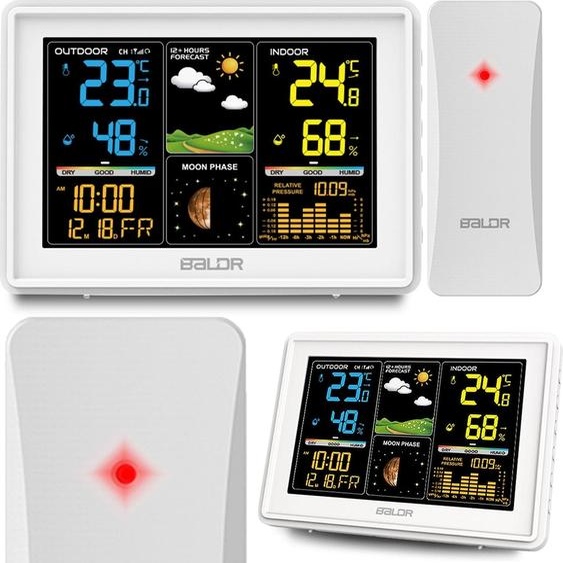 Station météo avec écran BD-907 blanc