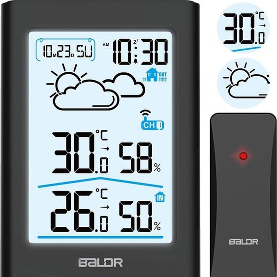 Station météo avec écran BD-911 noir