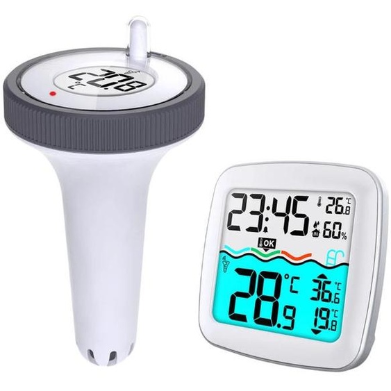 Station météo avec sonde de piscine BD-913 blanc