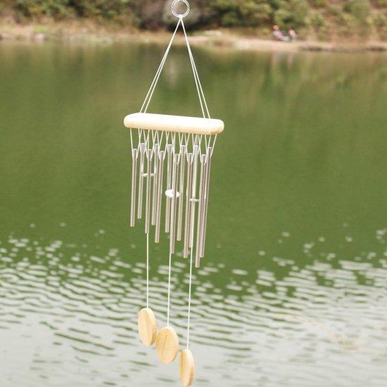 Station météo de jardin – 56 cm, station météo de jardin, 6 tubes, métal, décoration pour la maison et la terrasse