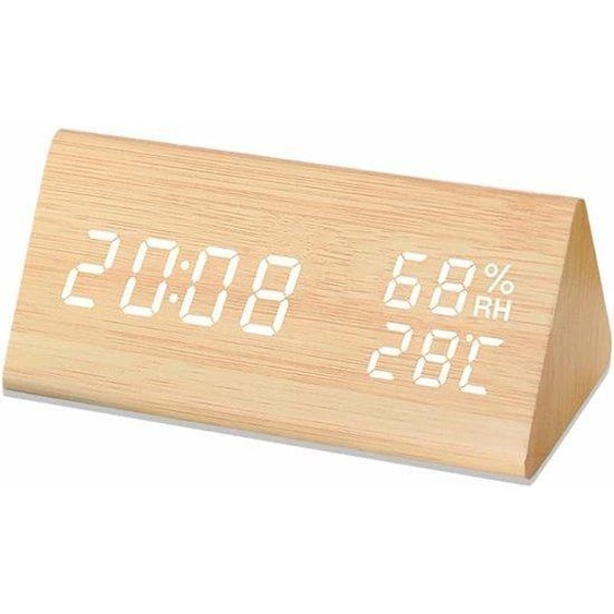 Station météo numérique LED Houten, thermo-hygromètre, pour la chambre à coucher ou le bureau