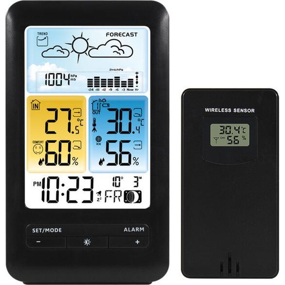 Station météo radio avec thermomètre hygromètre humidité avec prévisions météo