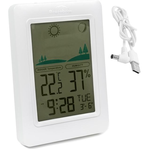 Station météo sans fil, thermomètre, prévisions météo, réveil, horloge météo