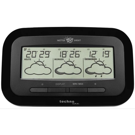 Station Météo Technoline WD 1300 Prévision 3 Jours Temp Int/Ext Horloge roueio