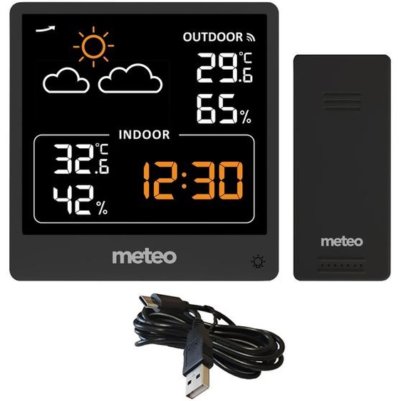 Station Météorologique Meteo Sp200 Avec Affichage Météo, Écran Lcd Et Capteur Sans Fil