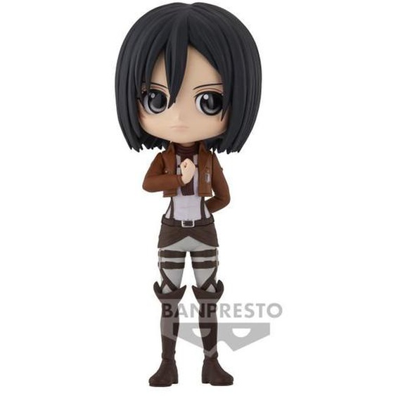 Statue Attack on Titan Q Posket - Mikasa Ackerman (Ver.A) - 14cm - Noir - Intérieur - Mixte